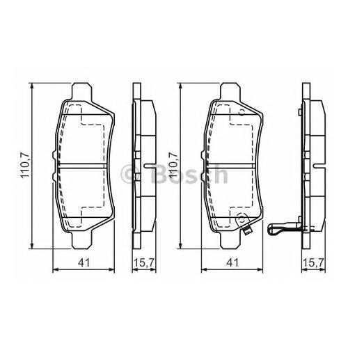 Комплект тормозных колодок Bosch 0986494369