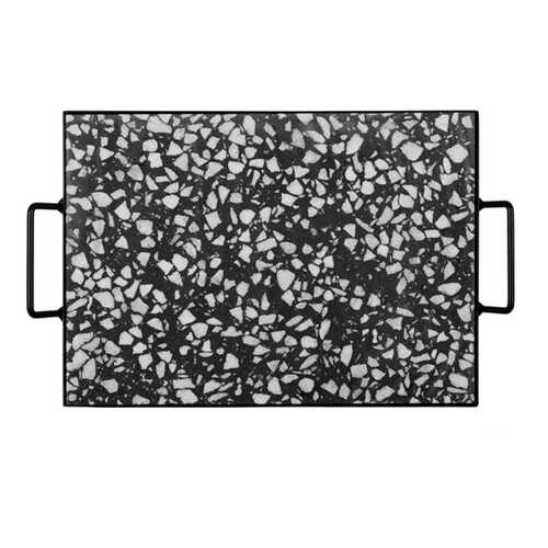 Поднос, 30x21см, Asa Selection Terrazzo, цвет черно-белый