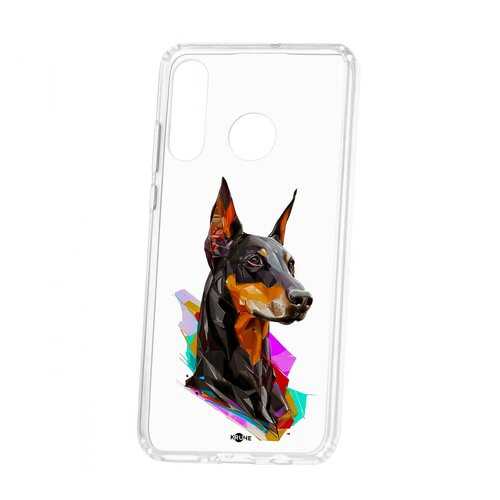 Чехол Huawei P30 Lite Kruche Print Доберман