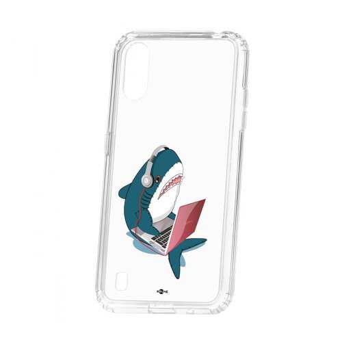 Чехол Kruche Samsung Galaxy A01/A015 Print Акула