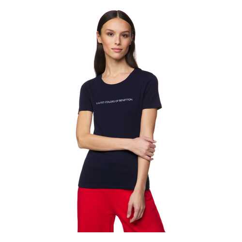 Футболка женская United Colors of Benetton CCC_3GA2E16A2 синяя S