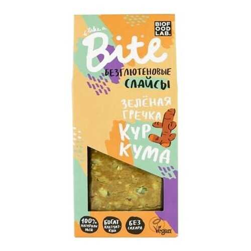 Хлебцы хрустящие Take a Bite слайсы из зеленой гречки с куркумой 100 г
