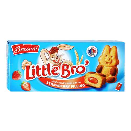 Пирожное Brossard Little Bro с клубничной начинкой 140 г