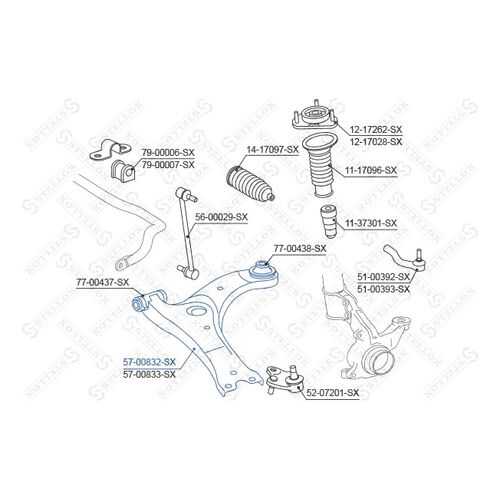 Рычаг подвески Stellox 57-00832-SX