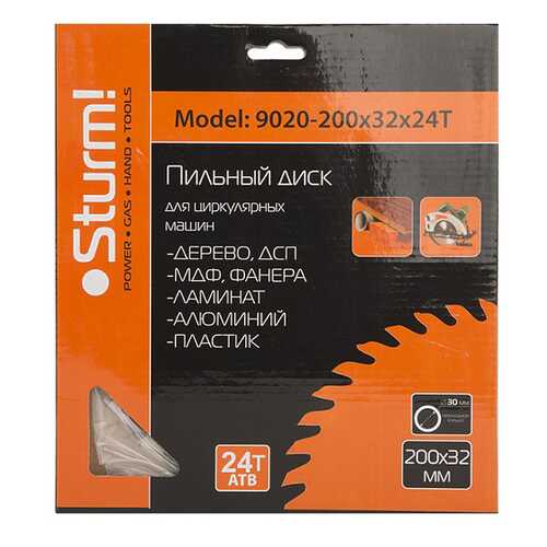 Диск по дереву для дисковых пил Sturm! 9020-200-32-24T