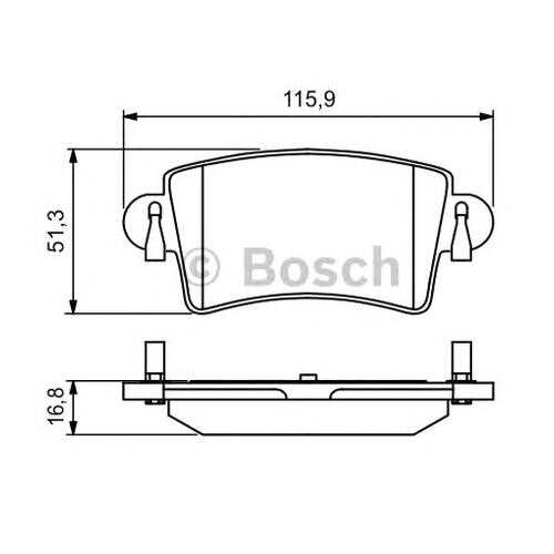 Комплект тормозных колодок Bosch 0986494043