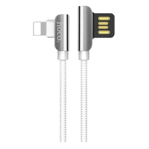 Кабель Hoco U42 Exquisite steel Lightning 1,2м White/Silver