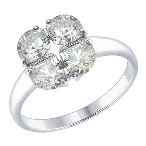 Кольцо женское SOKOLOV из серебра со Swarovski Zirconia 89010104 р.19.5