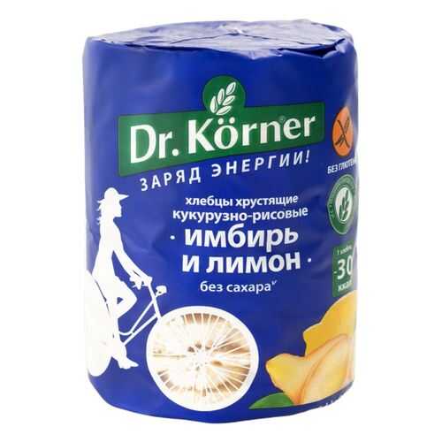 Хлебцы хрустящие Dr.Korner кукурузно-рисовые имбирь и лимон 90 г