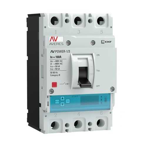 Автоматический выключатель EKF AV POWER-1/3 160А 50kA ETU6.0