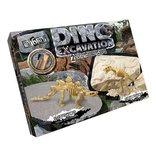 Набор юного палеонтолога Стегозавр и тираннозавр Dino Excavation Danko Toys DEX-01-03