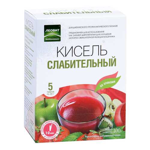 Кисель слабительный Леовит со злаками 20 г 5 штук