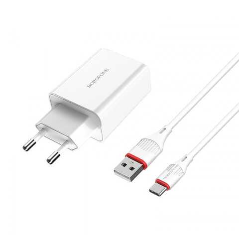 Сетевое зарядное устройство Borofone BA21A 1USB 3A White