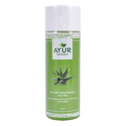 Шампунь АЛОЭ ВЕРА (Ayurvedic Herbal Shampoo ALOE VERA) AYUR GANGA, 200мл